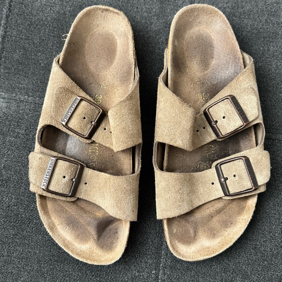 Birkenstock Taupe Suede Sandals - Picture 4 of 6
